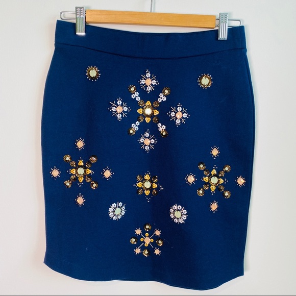 H&M Embellished Blue Skirt Size Small - Picture 4 of 7